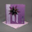 Weihnachtskarte lila mit Doppelstern