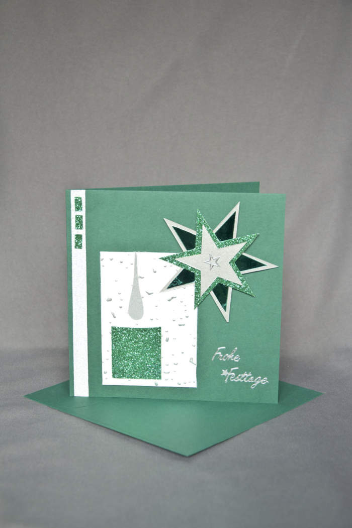 Weihnachtskarte aus Recycling-Material