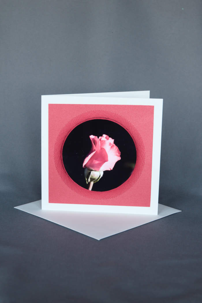 Elegante Hochzeitskarte mit Rose