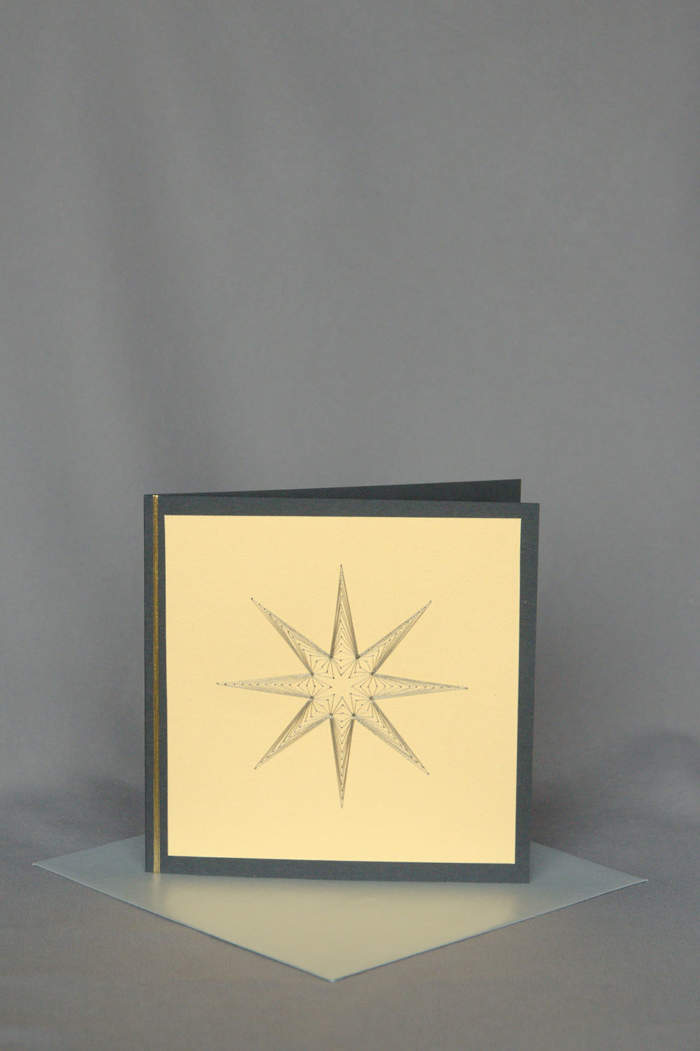 Goldener Stern Weihnachtskarte